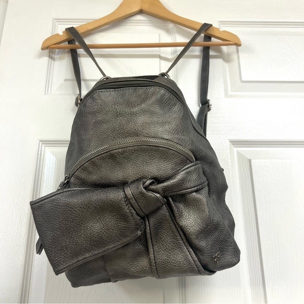 MAC+JAC Silver bowl Medium Backpack preppy academic - Picture 1 of 11